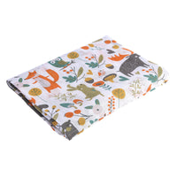 HKM-683155 Double Layer Cotton Baby Swaddle Quilt – Animal, Stripe, and Cartoon Patterns, 120x100 cm
