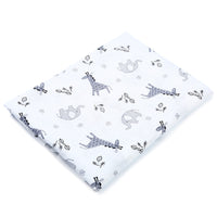 HKM-683155 Double Layer Cotton Baby Swaddle Quilt – Animal, Stripe, and Cartoon Patterns, 120x100 cm