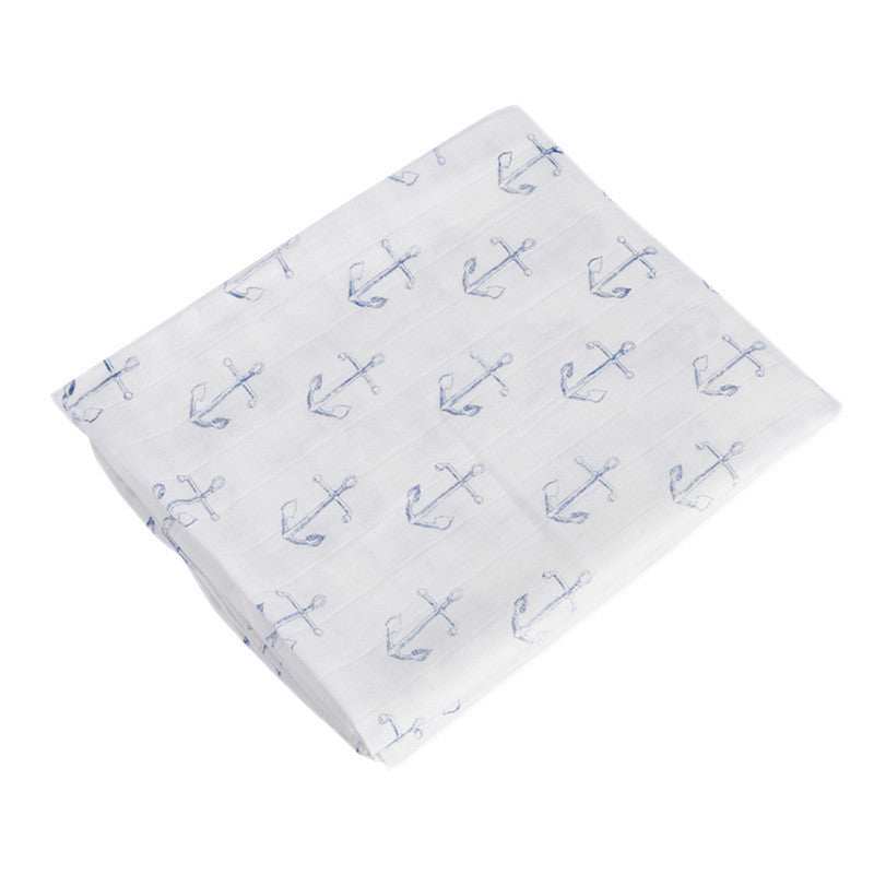 HKM-683155 Double Layer Cotton Baby Swaddle Quilt – Animal, Stripe, and Cartoon Patterns, 120x100 cm