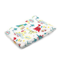 HKM-683155 Double Layer Cotton Baby Swaddle Quilt – Animal, Stripe, and Cartoon Patterns, 120x100 cm