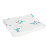 HKM-683155 Double Layer Cotton Baby Swaddle Quilt – Animal, Stripe, and Cartoon Patterns, 120x100 cm