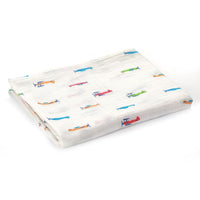 HKM-683155 Double Layer Cotton Baby Swaddle Quilt – Animal, Stripe, and Cartoon Patterns, 120x100 cm