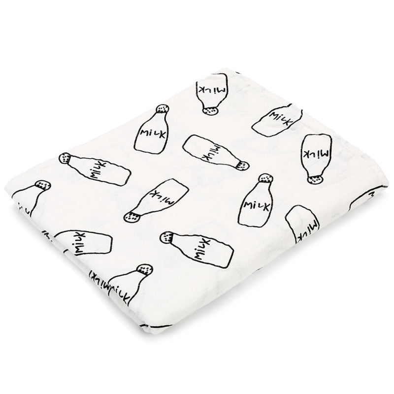 HKM-683155 Double Layer Cotton Baby Swaddle Quilt – Animal, Stripe, and Cartoon Patterns, 120x100 cm