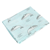 HKM-683155 Double Layer Cotton Baby Swaddle Quilt – Animal, Stripe, and Cartoon Patterns, 120x100 cm