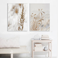 HKM-683475 Wild Boho Woman Grass Reed Modern Canvas Art - Decorative Rectangular Wall Painting