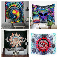 HKM-683539 Bohemian Alien Series Tapestry for Bedside Decoration - Modern Rectangle Wall Hanging (M-L-XL Sizes)
