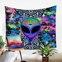 HKM-683539 Bohemian Alien Series Tapestry for Bedside Decoration - Modern Rectangle Wall Hanging (M-L-XL Sizes)