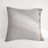 HKM-683603 Plush Thick Thread Pillowcase in Lake Green, Soot, Pink, and Beige – 45x45cm