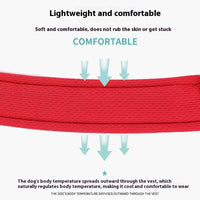 HKM-683667 Vest-Style Dog Walking Harness with Hand Holding Rope - Multiple Colors Available