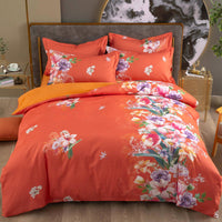 HKM-683795 Cotton Winter Linen Quilt Cover Bedding Set in Various Sizes with Plant and Flower Patterns