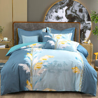 HKM-683795 Cotton Winter Linen Quilt Cover Bedding Set in Various Sizes with Plant and Flower Patterns