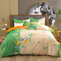HKM-683795 Cotton Winter Linen Quilt Cover Bedding Set in Various Sizes with Plant and Flower Patterns