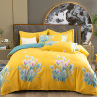 HKM-683795 Cotton Winter Linen Quilt Cover Bedding Set in Various Sizes with Plant and Flower Patterns