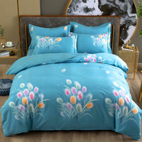 HKM-683795 Cotton Winter Linen Quilt Cover Bedding Set in Various Sizes with Plant and Flower Patterns