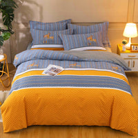HKM-683795 Cotton Winter Linen Quilt Cover Bedding Set in Various Sizes with Plant and Flower Patterns