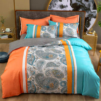 HKM-683795 Cotton Winter Linen Quilt Cover Bedding Set in Various Sizes with Plant and Flower Patterns