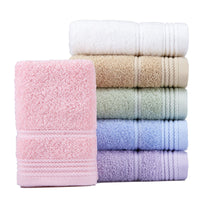 HKM-684051 Cotton Suction Face Towel - White, Red, Green, Blue, Brown, Purple - 72 cm x 34 cm