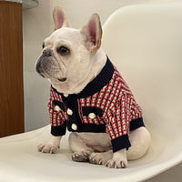 HKM-684051 Cozy Red Wool Winter Sweater for Pets - Multiple Sizes Available