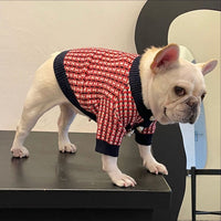 HKM-684051 Cozy Red Wool Winter Sweater for Pets - Multiple Sizes Available