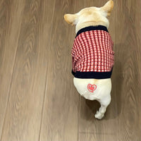 HKM-684051 Cozy Red Wool Winter Sweater for Pets - Multiple Sizes Available
