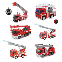 HKM-684115 Electric Remote Control Mini Fire Truck Toy for Kids Ages 5-7 – Diecast Airport Fire Truck with Realistic Features
