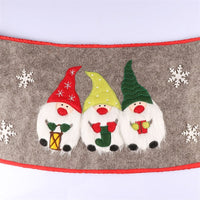 HKM-684243 Christmas Tree Skirt with Nordic Elder Design, Non-Woven Fabric, 61CM and 77CM Sizes