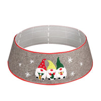 HKM-684243 Christmas Tree Skirt with Nordic Elder Design, Non-Woven Fabric, 61CM and 77CM Sizes