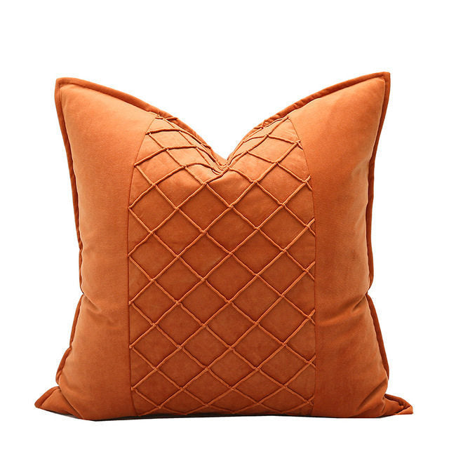 HKM-684307 Cotton Throw Pillow Cover - Comfortable 45cm x 45cm, 41cm x 41cm European Style Cushion in Various Colors