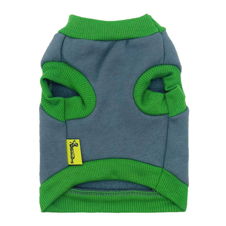 HKM-684499 Fleece Cloth Small Dog Vest with Letter Bones Design for Autumn and Winter