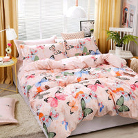 HKM-684627 Cross-Border Rotary Net Three-Piece Bedding Set in Solid Wood and Polyester