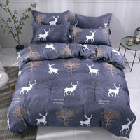 HKM-684627 Cross-Border Rotary Net Three-Piece Bedding Set in Solid Wood and Polyester
