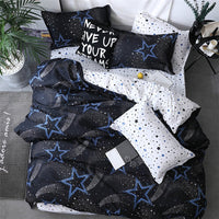 HKM-684627 Cross-Border Rotary Net Three-Piece Bedding Set in Solid Wood and Polyester