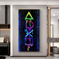 HKM-684627 Gamer Room Canvas Art - Modern Arena Game Poster in Rectangle Shape, Oil Canvas Decor