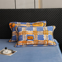 HKM-684627 Milk Fiber Modern Printed Four-Piece Bedding Set for 1.5m, 1.8m, and 2.0m Beds