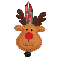 HKM-684755 Cute Elk and Bell Decorative Pendant Set for Christmas Trees, 6-Piece Non-Woven Fabric Ornaments