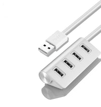 HKM-684819 USB-C to 4-Port USB 2.0 Hub with Aluminum Design for Compatible Devices