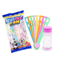 HKM-684883 Manual Bubble Fan Toy for Kids - Handheld Outdoor Bubble Blower with Soap Water Wand