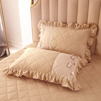 HKM-684947 Lace Trim Pure Cotton Pillowcase Set in Multiple Colors