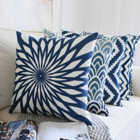 HKM-685011 Chinese Classical Embroidered Cushion Cover 45cm x 45cm, PP Cotton Pillowcase