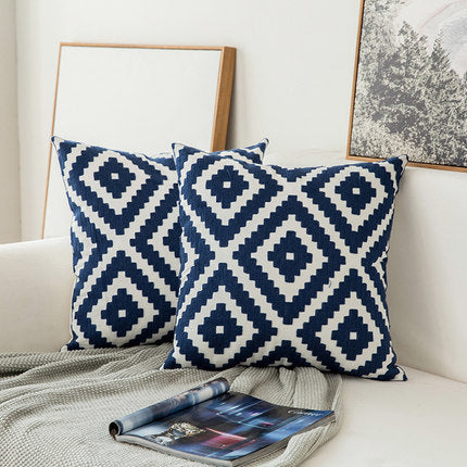 HKM-685011 Chinese Classical Embroidered Cushion Cover 45cm x 45cm, PP Cotton Pillowcase