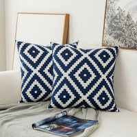 HKM-685011 Chinese Classical Embroidered Cushion Cover 45cm x 45cm, PP Cotton Pillowcase