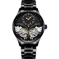 HKM-685139 Twosome Automatic Moon Phase Tourbillon Men's Watch, 41mm Titanium Waterproof