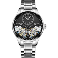 HKM-685139 Twosome Automatic Moon Phase Tourbillon Men's Watch, 41mm Titanium Waterproof