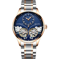 HKM-685139 Twosome Automatic Moon Phase Tourbillon Men's Watch, 41mm Titanium Waterproof