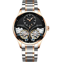 HKM-685139 Twosome Automatic Moon Phase Tourbillon Men's Watch, 41mm Titanium Waterproof