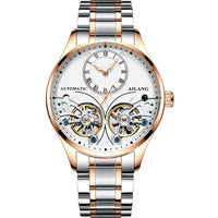 HKM-685139 Twosome Automatic Moon Phase Tourbillon Men's Watch, 41mm Titanium Waterproof