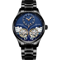 HKM-685139 Twosome Automatic Moon Phase Tourbillon Men's Watch, 41mm Titanium Waterproof