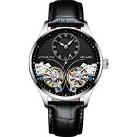 HKM-685139 Twosome Automatic Moon Phase Tourbillon Men's Watch, 41mm Titanium Waterproof