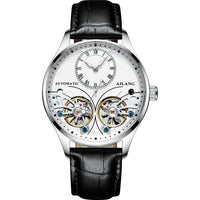 HKM-685139 Twosome Automatic Moon Phase Tourbillon Men's Watch, 41mm Titanium Waterproof