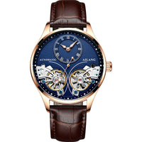HKM-685139 Twosome Automatic Moon Phase Tourbillon Men's Watch, 41mm Titanium Waterproof